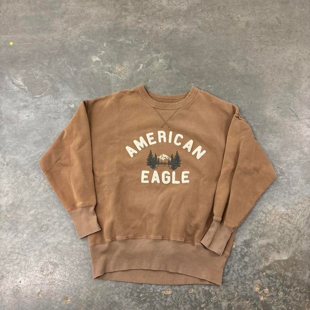 American Eagle Brown Sweatshirt Size xs
